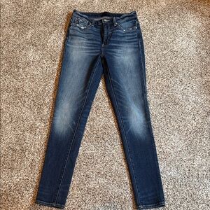 Buckle Black Dark Blue Women's Skinny Jeans